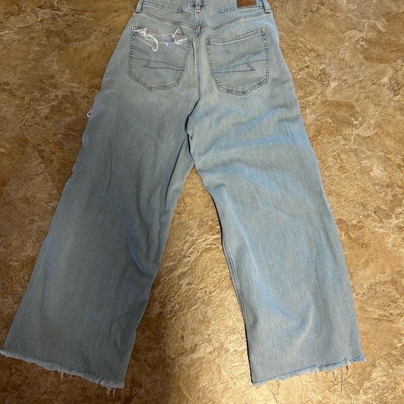 American Eagle Outfitters Curvy Stretch Super High-Rise Baggy Wide Leg Jeans - Picture 2 of 2